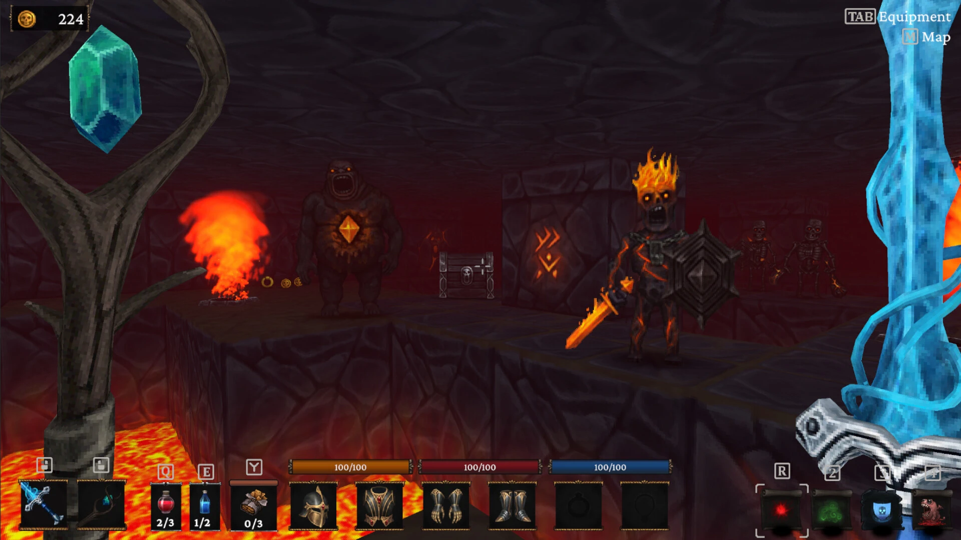 Bonehold Demo — dungeon crawler, roguelike et butin légendaire image 2