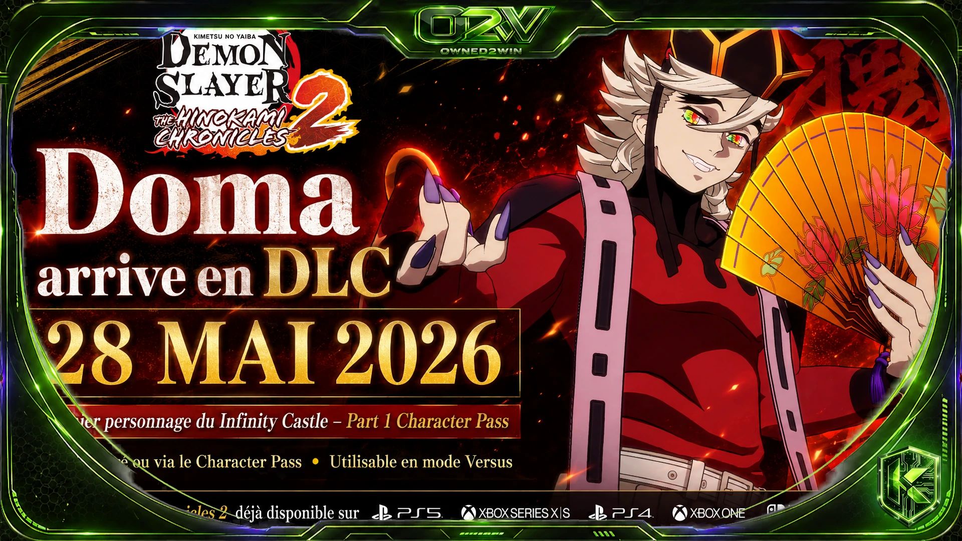 Demon Slayer The Hinokami Chronicles 2 : Doma arrive en DLC le 28 mai