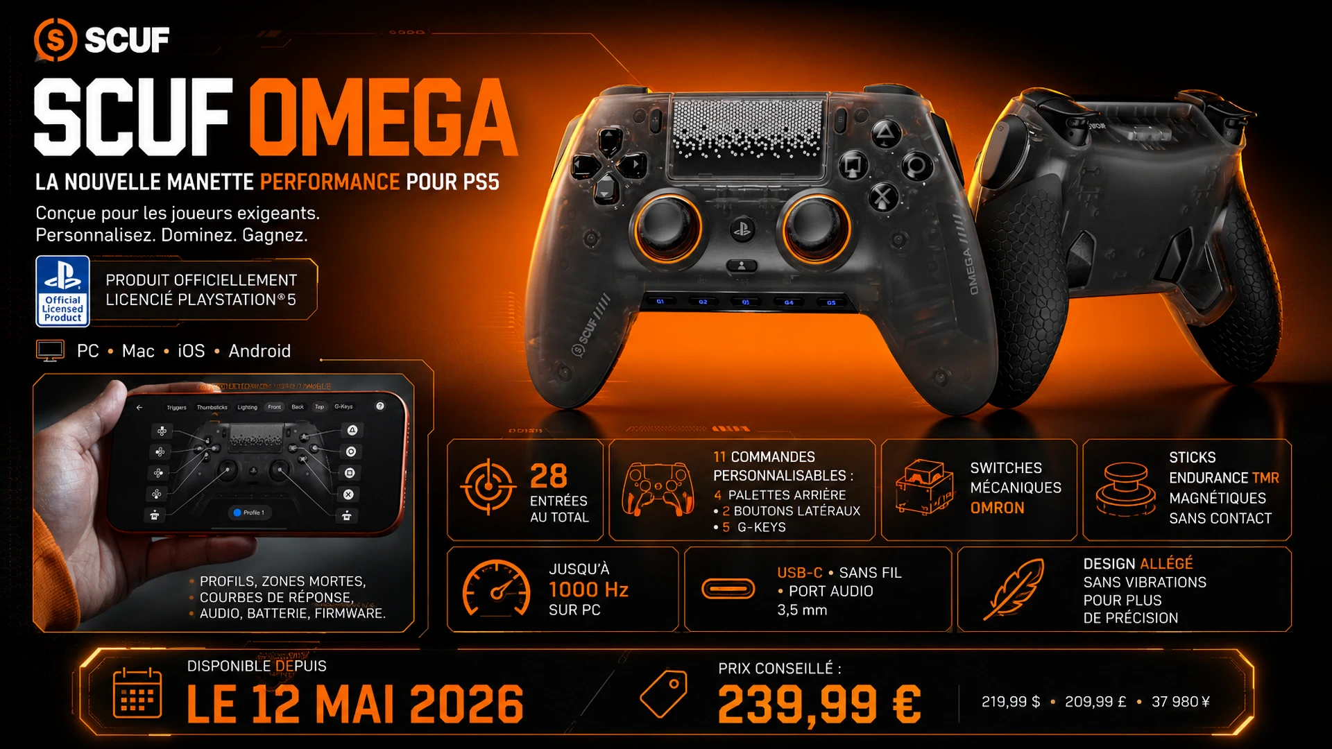 Scuf Omega : une nouvelle manette performance officiellement licenciée pour PS5