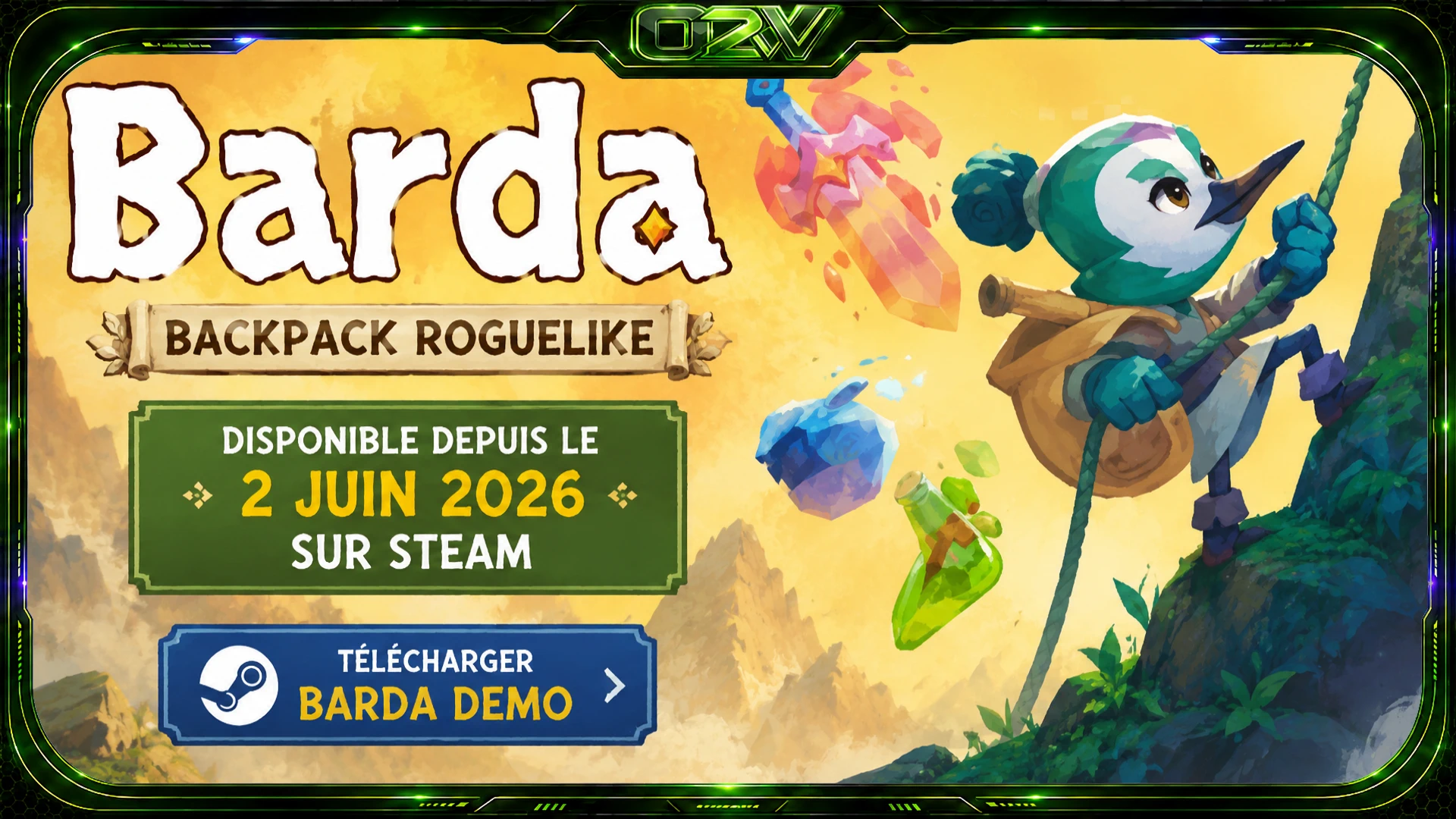 BARDA: Backpack Roguelike : le roguelike où bien ranger son sac peut sauver la partie