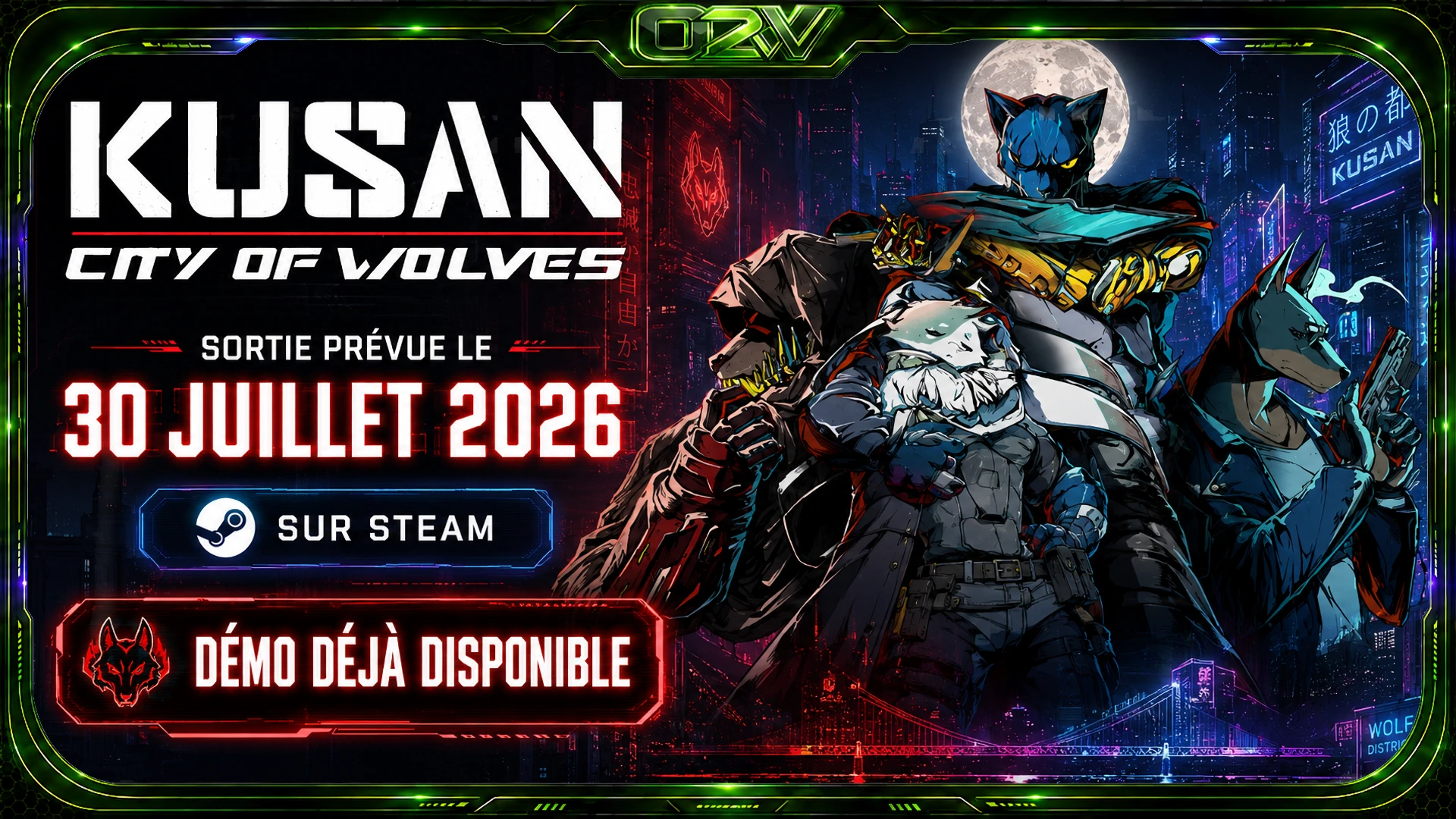 Kusan: City of Wolves : le top-down shooter brutal arrive le 30 juillet 2026