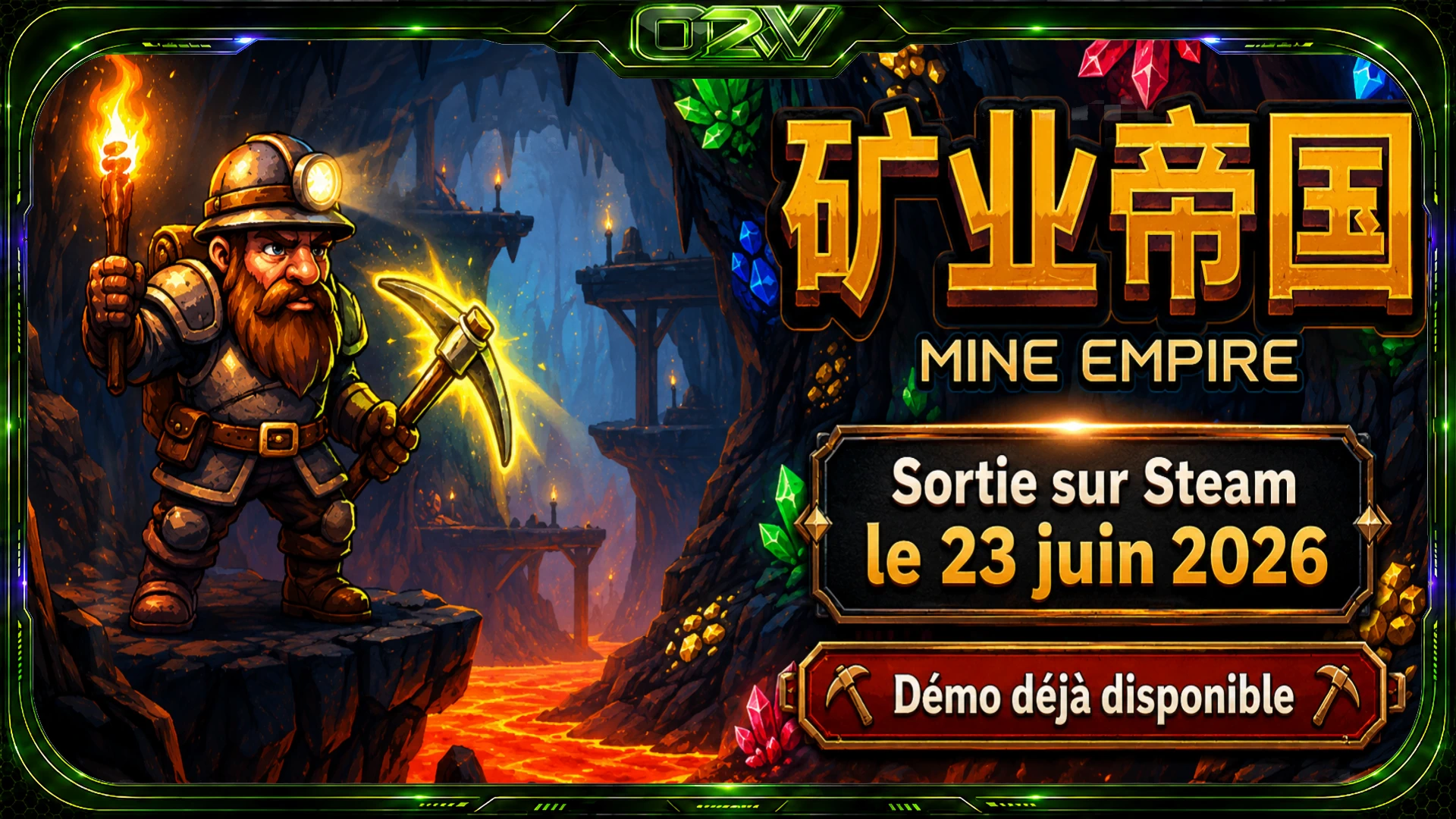 Mine Empire : le jeu de gestion minière automatisée arrive le 23 juin 2026 sur Steam