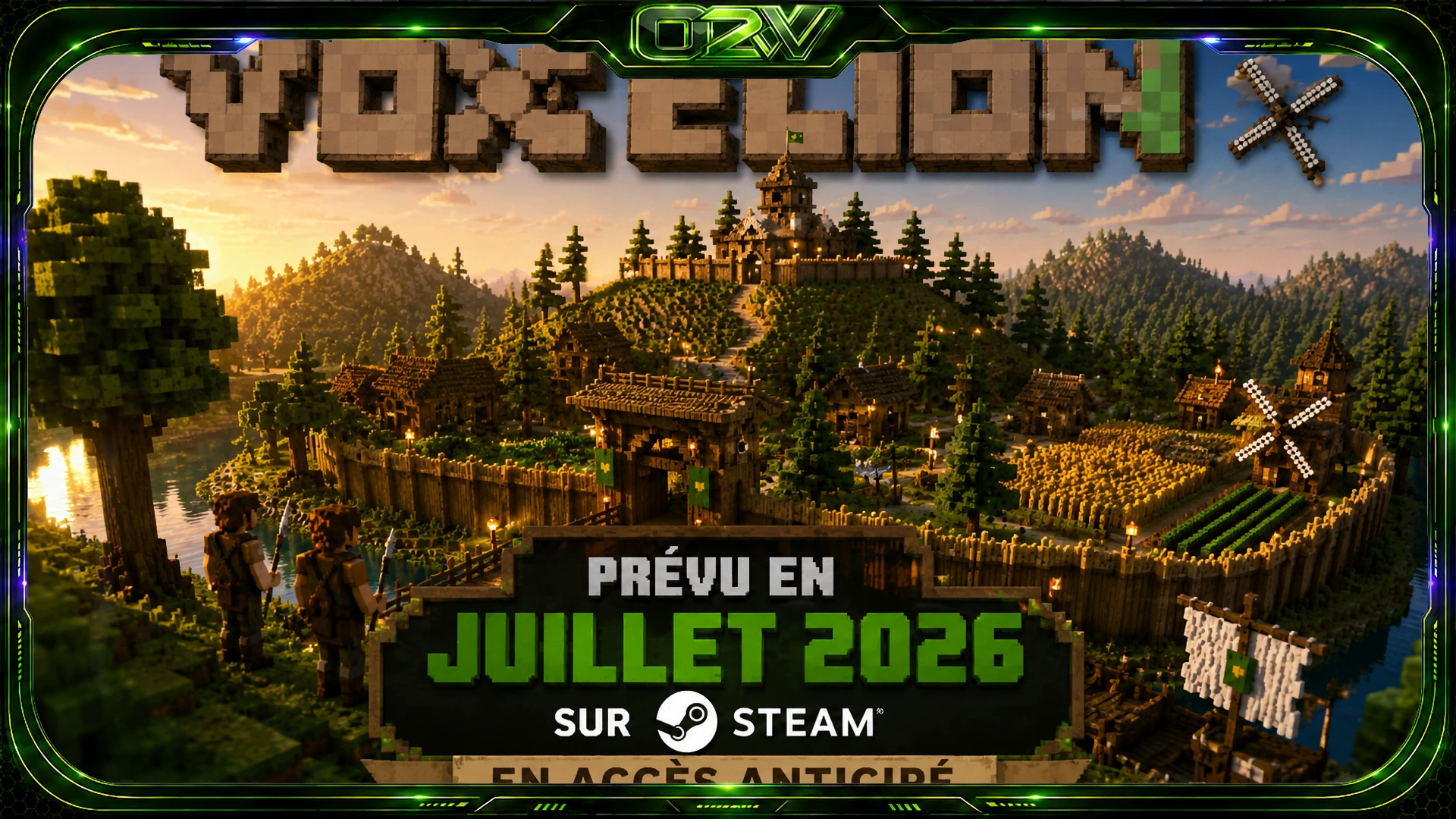 Voxelion : un city-builder RTS en monde voxel destructible arrive en juillet 2026