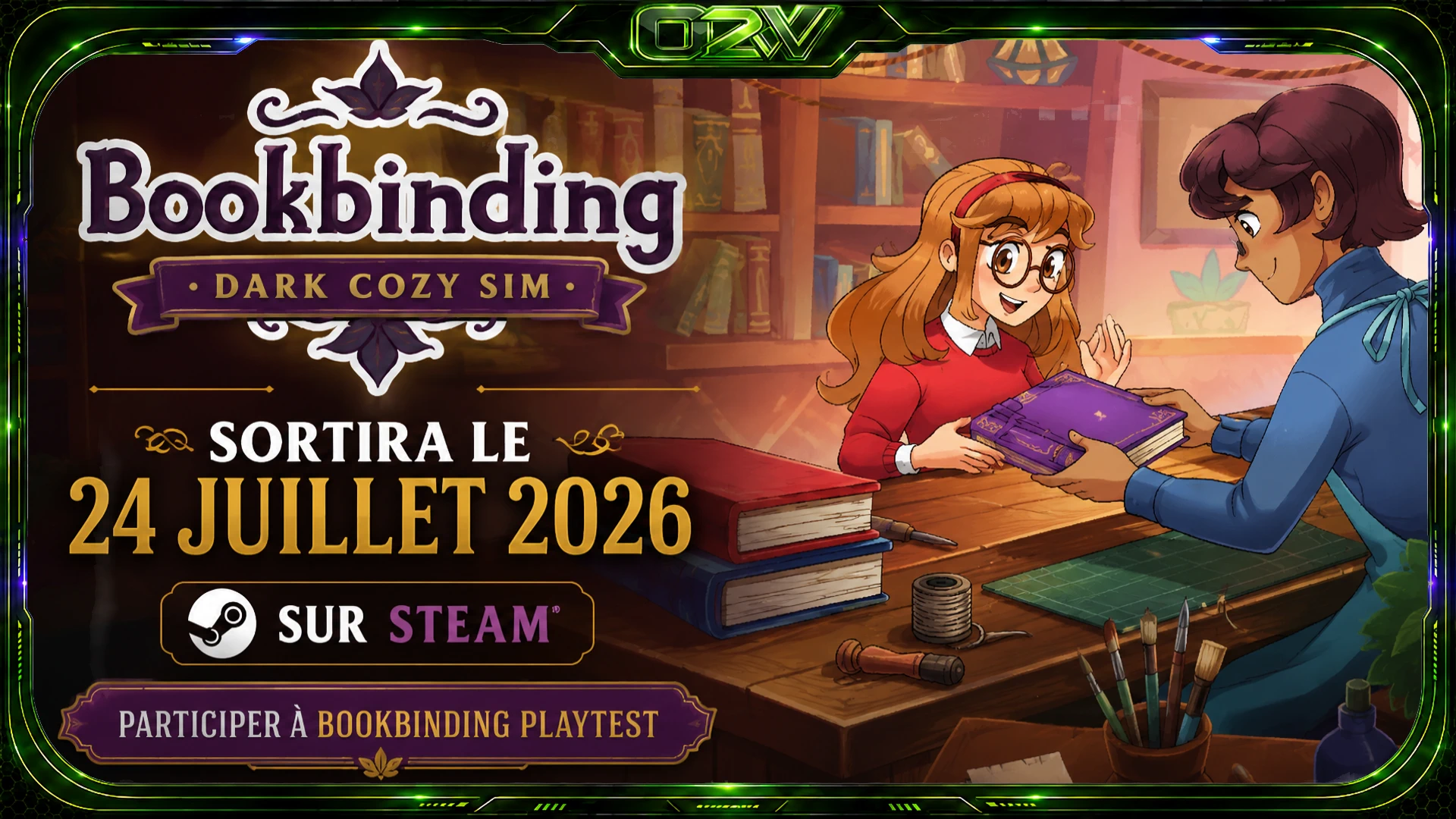 Bookbinding – Dark Cozy Sim : une librairie cosy, des secrets et un meurtre
