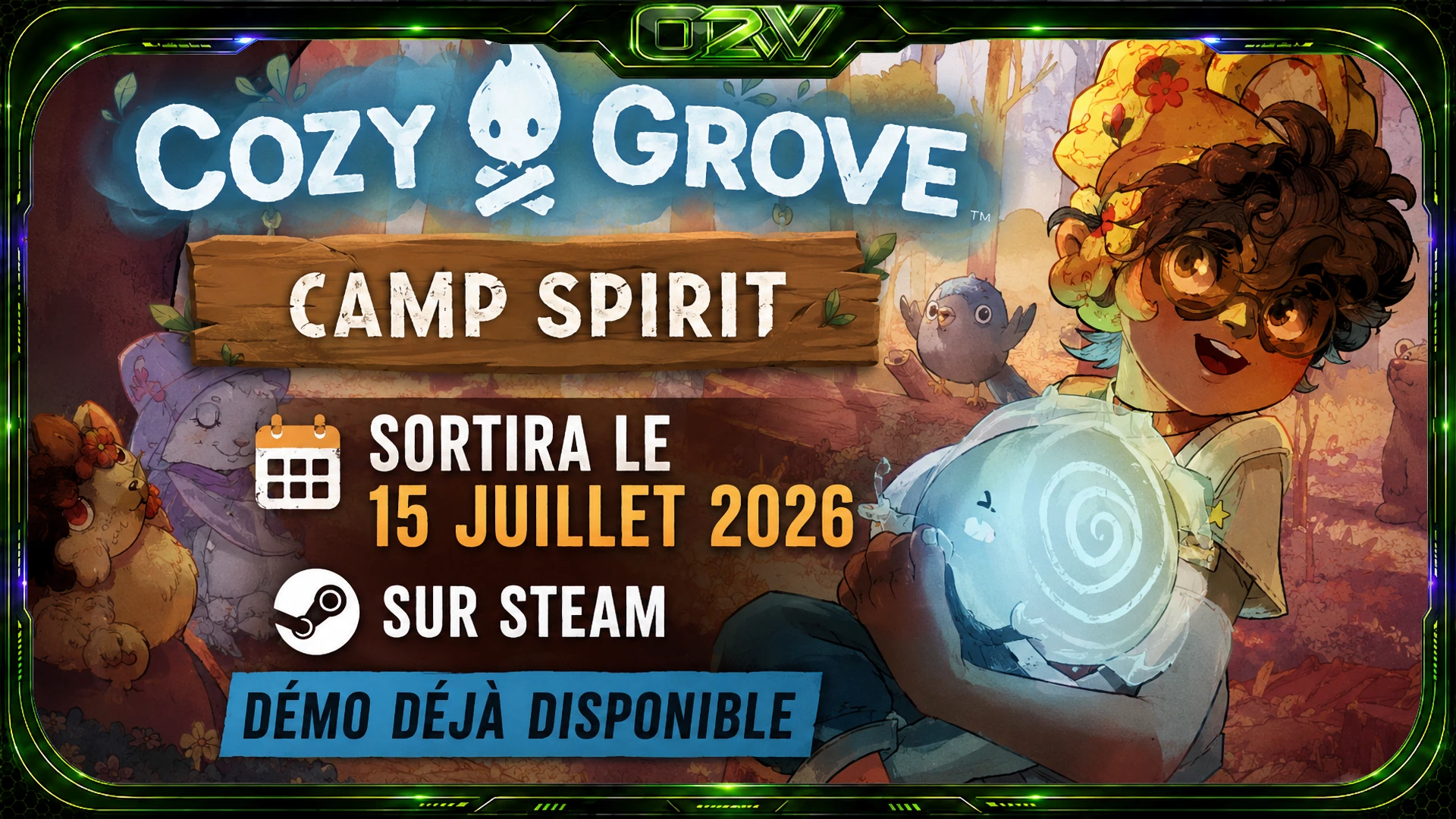 Cozy Grove: Camp Spirit arrive sur Steam le 15 juillet 2026
