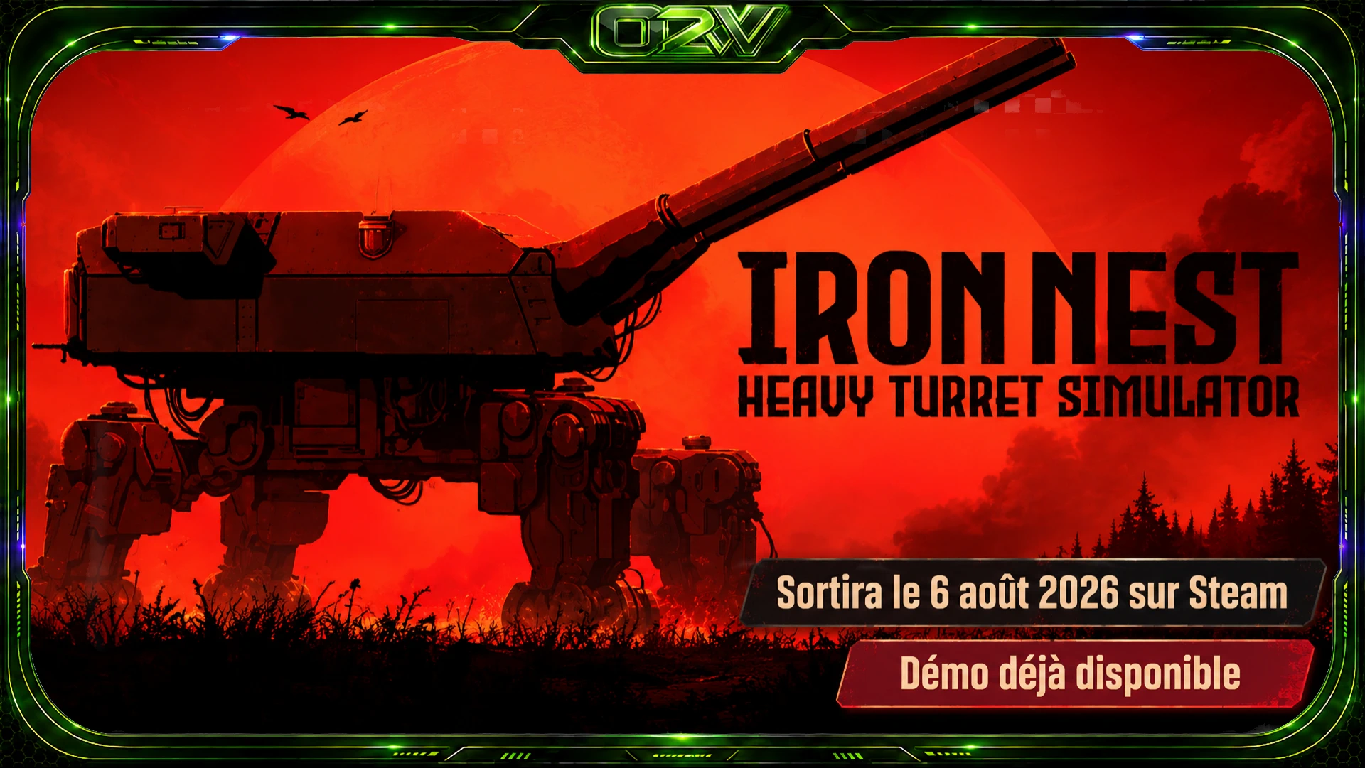 IRON NEST: Heavy Turret Simulator arrive le 6 août 2026 sur Steam