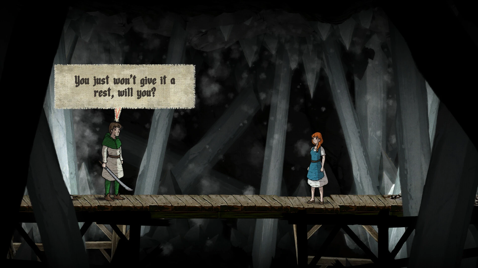Scarlet Deer Inn Demo : un conte médiéval sombre brodé à la main image 1