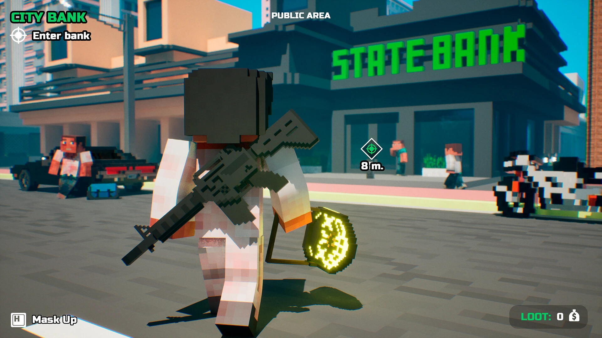 Snatch Squad : Payday façon GTA en monde ouvert voxel image 2
