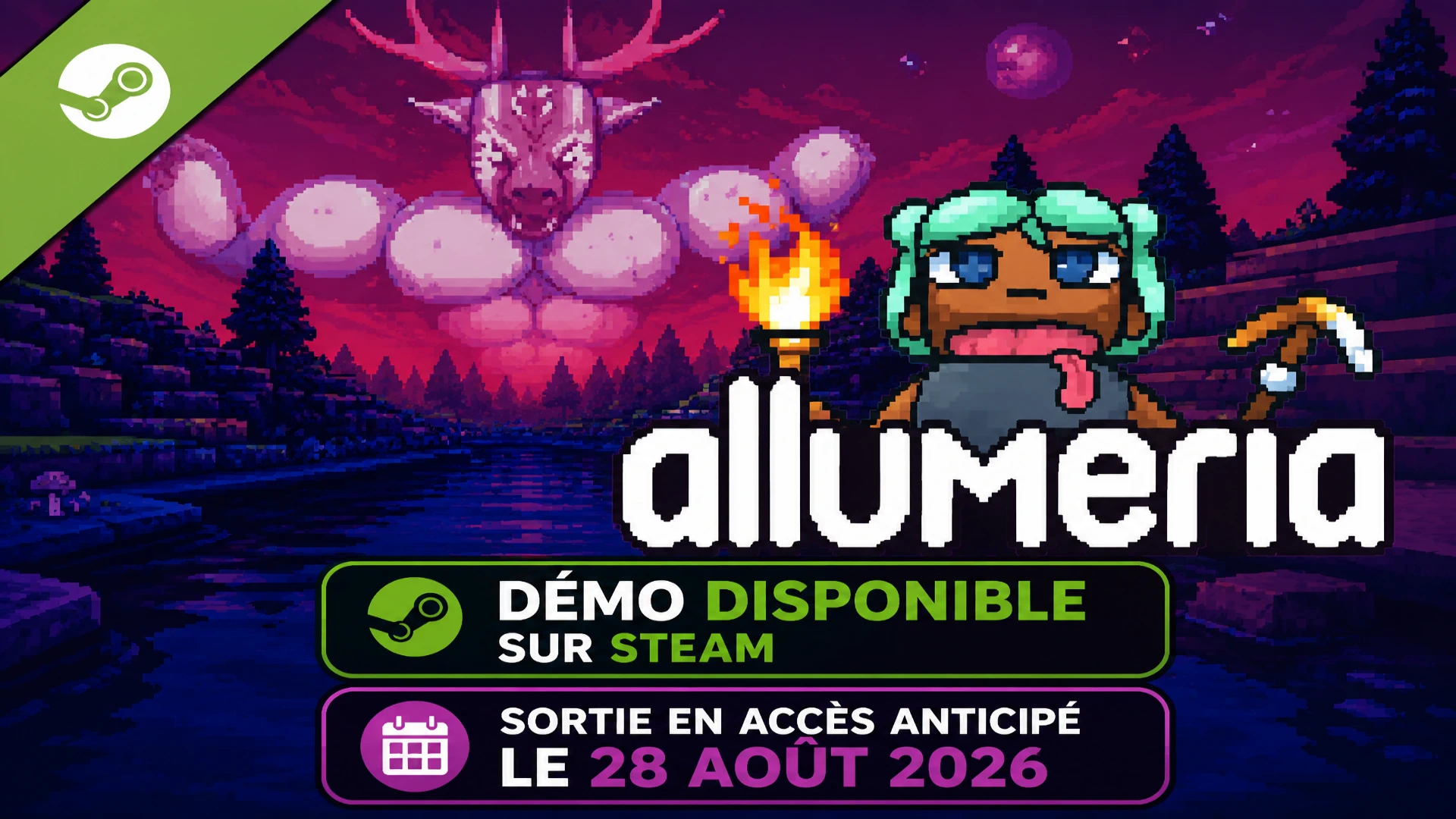 Allumeria sortira le 28 août 2026 en accès anticipé sur Steam avec une démo disponible