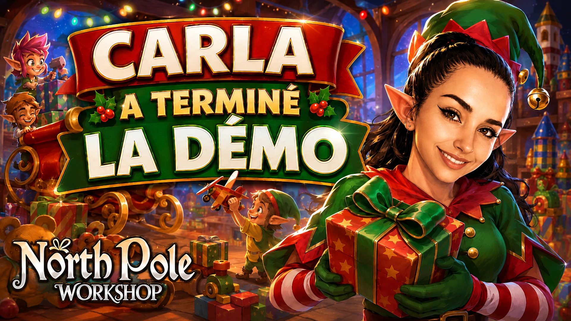 Carla a terminé la démo de North Pole Workshop