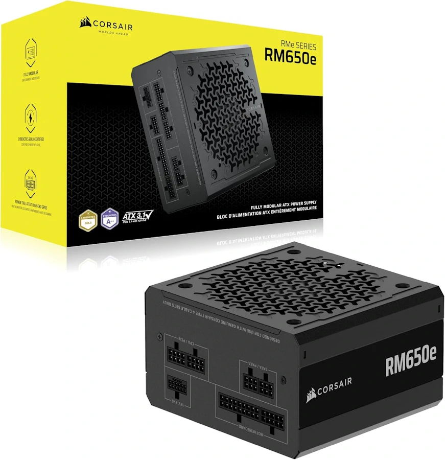 Corsair RM650e 2025 — alimentation 650W ATX 3.1 modulaire