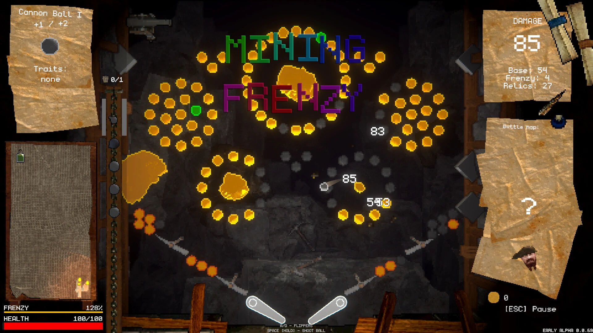 DWARRF: A Pinball Roguelike