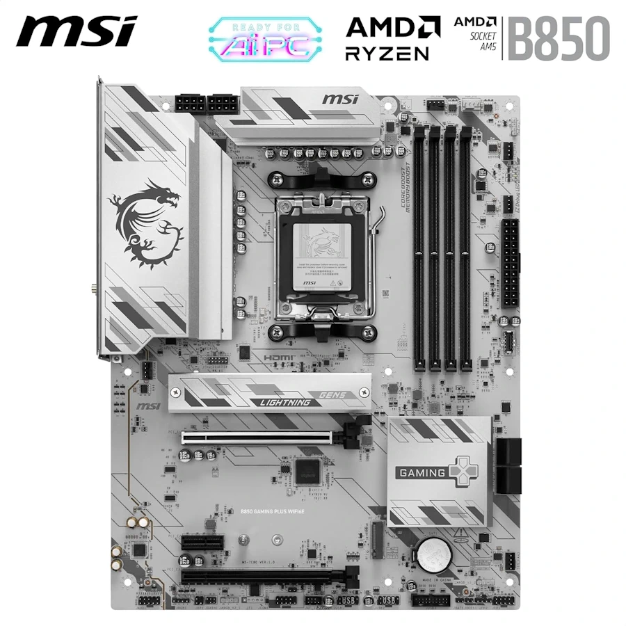 MSI B850 GAMING PLUS WIFI6E — carte mère AM5 DDR5 équilibrée image 3