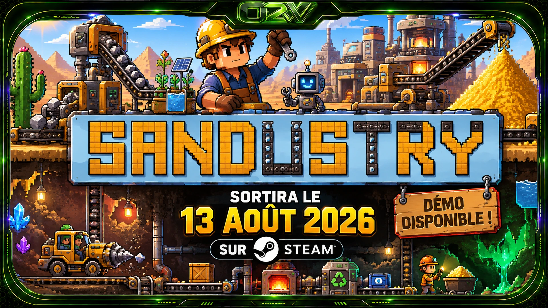 Sandustry sortira le 13 août 2026 sur Steam