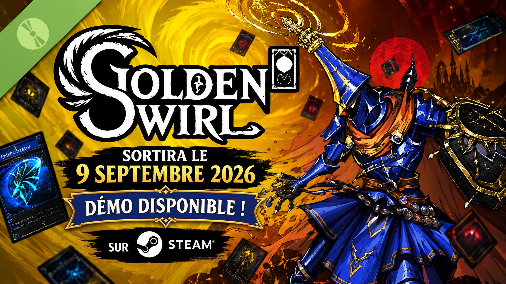 Golden Swirl sortira le 9 septembre 2026 sur Steam avec une démo disponible