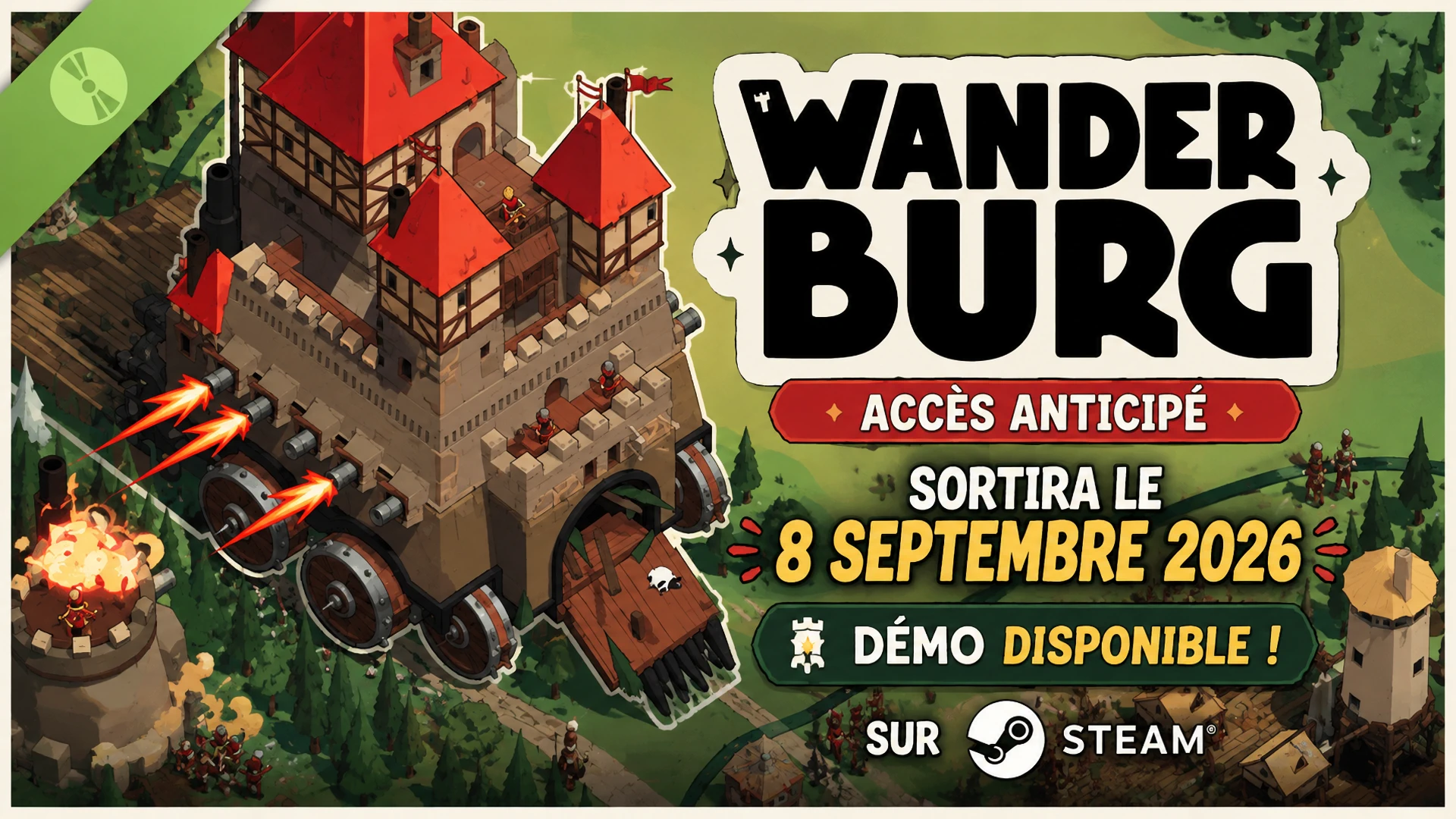 Wanderburg sortira le 8 septembre 2026 en accès anticipé sur Steam avec une démo disponible